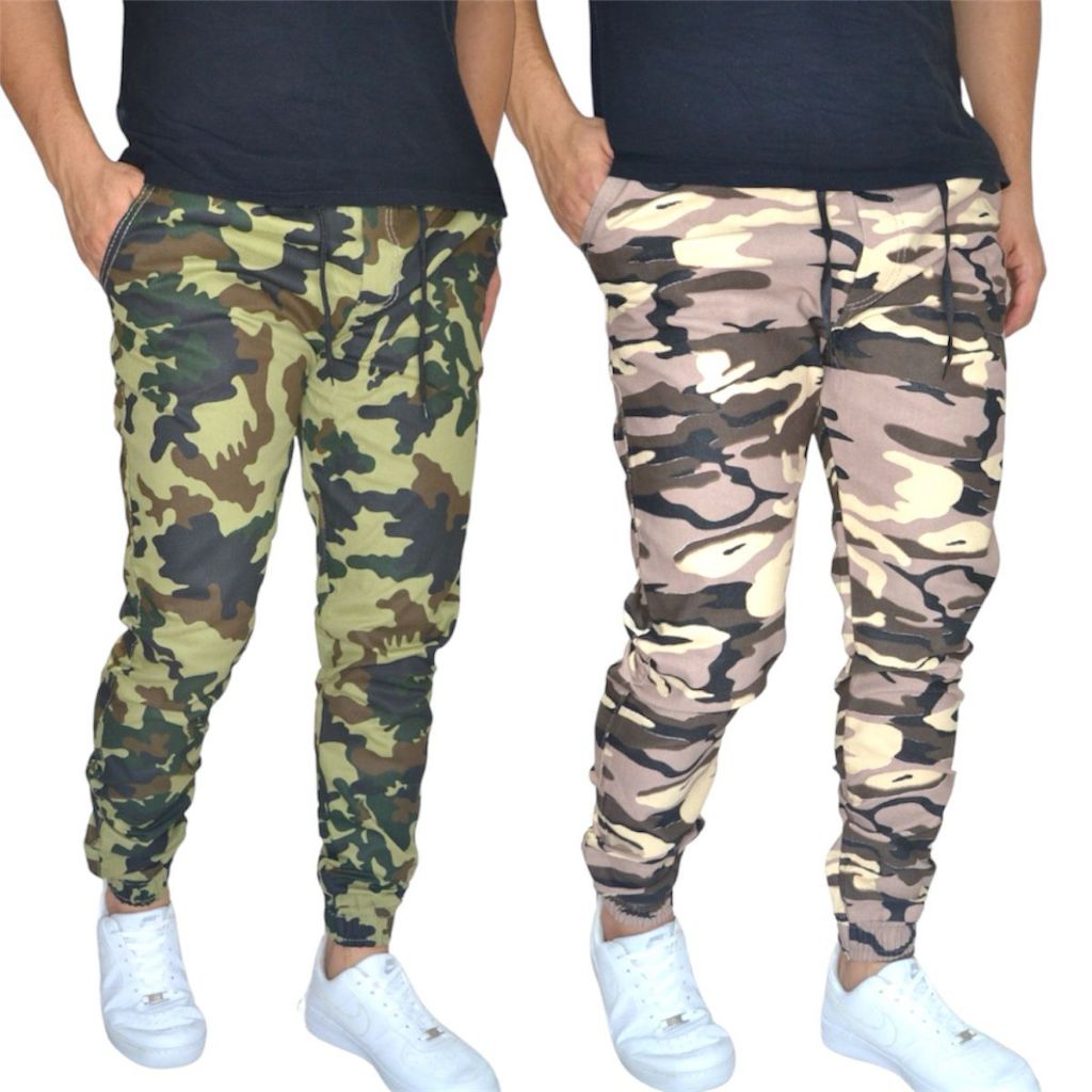 Calças Jogger Tecido Jeans Camuflado Calça Jeans HNO Jeans Jogger