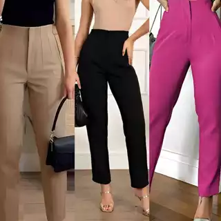Calça Alfaiataria Zara Feminina Cintura Alta Ziper Social Luxo Elegancia Blogueira Envio Imediato