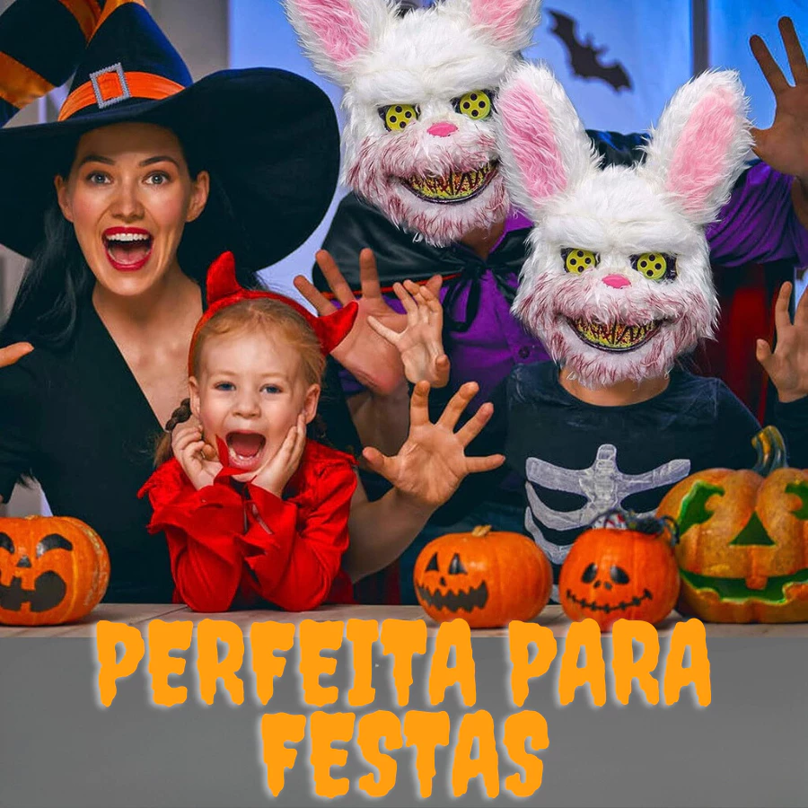 Mascara Halloween Coelho/Urso
