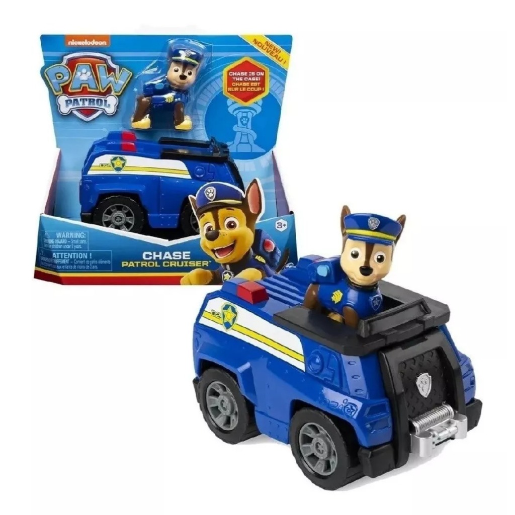 Brinquedo Boneco Figura Chase Com Carrinho Da Patrulha Canina | Shopee ...