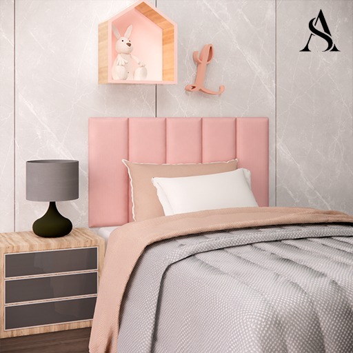 Kit 1/5/7/8 e 10 Cabeceiras Decorativa Estofada Modular Cama Solteiro ...