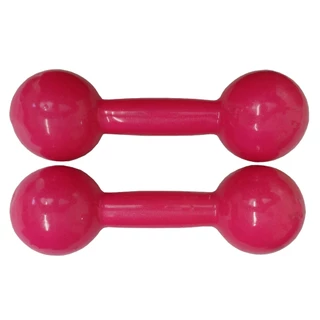 Par Halteres Emborrachados 1 Kg Rosa Treino Fitness Musculação