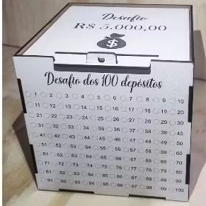 Cofre Para Guardar Dinheiro Desafio: Junte R$5000/R$10000/R$20000 em Oferta na Shopee