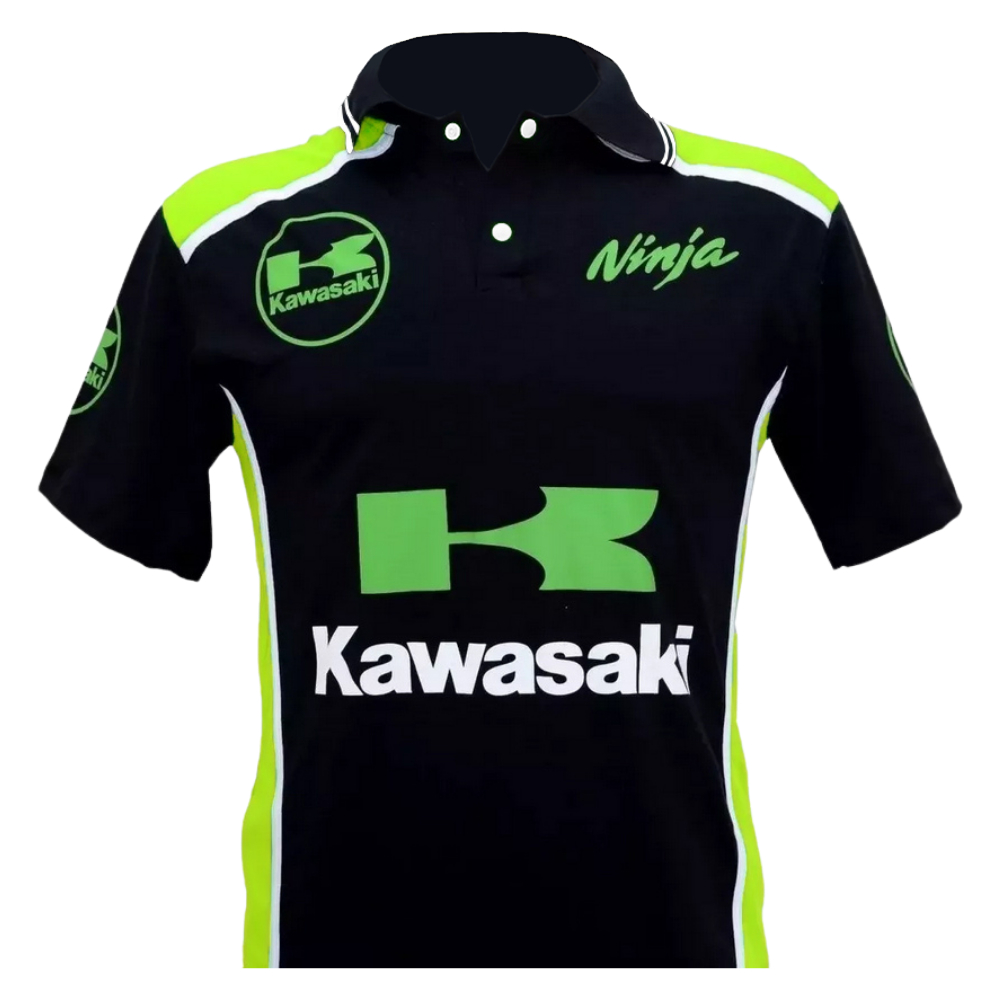 Camiseta Polo Masculina Moto Kawasaki Esportiva Promocao