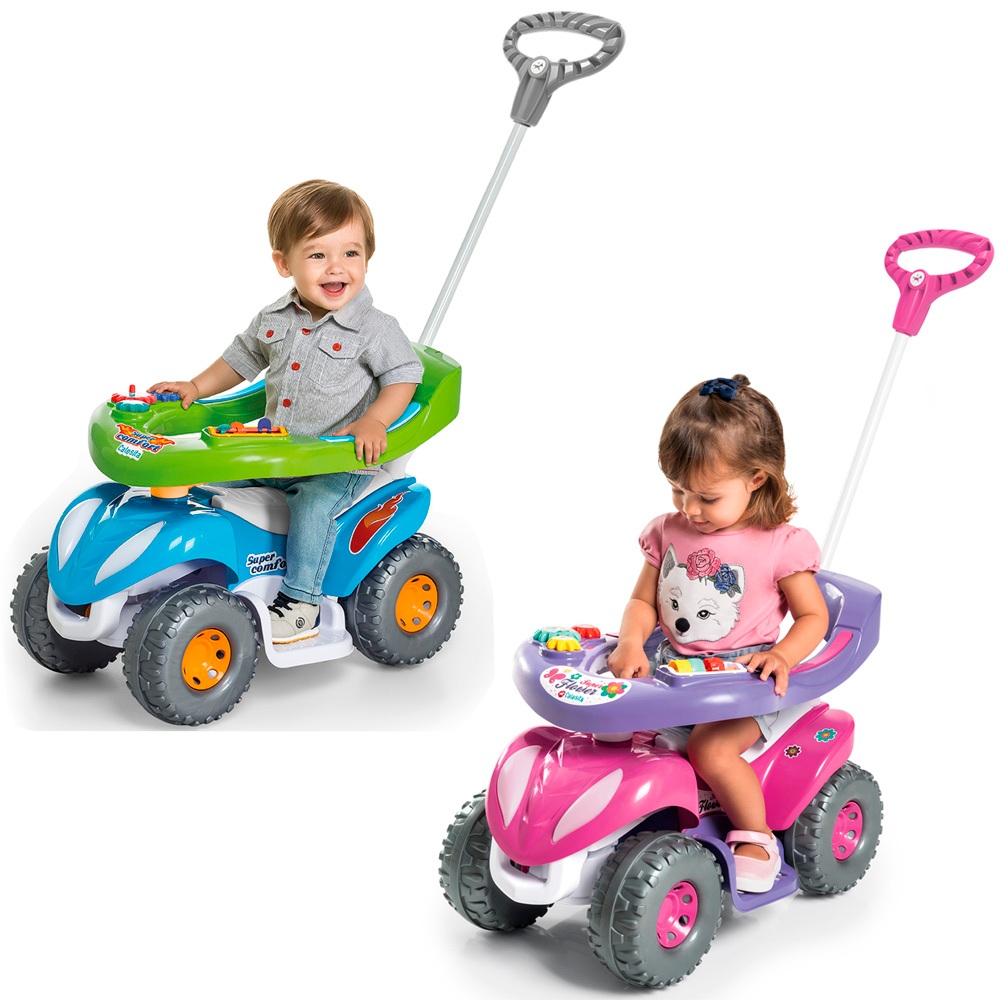 Carrinho de Passeio Infantil 2 em 1 Quadriciclo Calesita Super Comfort ...