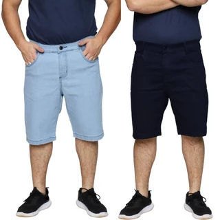 Kit 2 Bermuda Jeans Masculina Plus Size Shorts Lycra Elastano Oferta