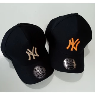 Boné Masculino Ny Baseball Snapback Preto Bordado Colorido