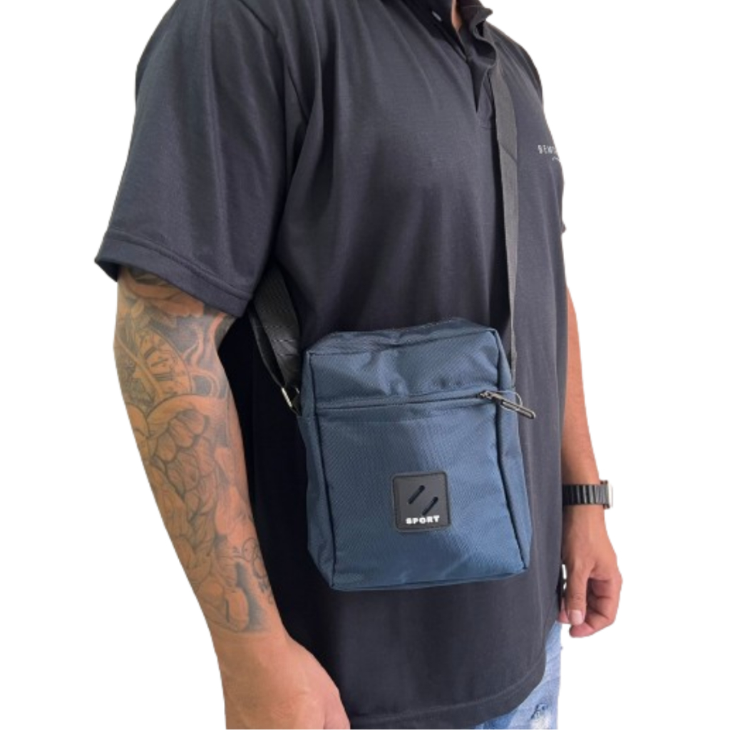 Bolsa Shoulder Bag Transversal Masculina Esportiva Sport Pochete Tira ...
