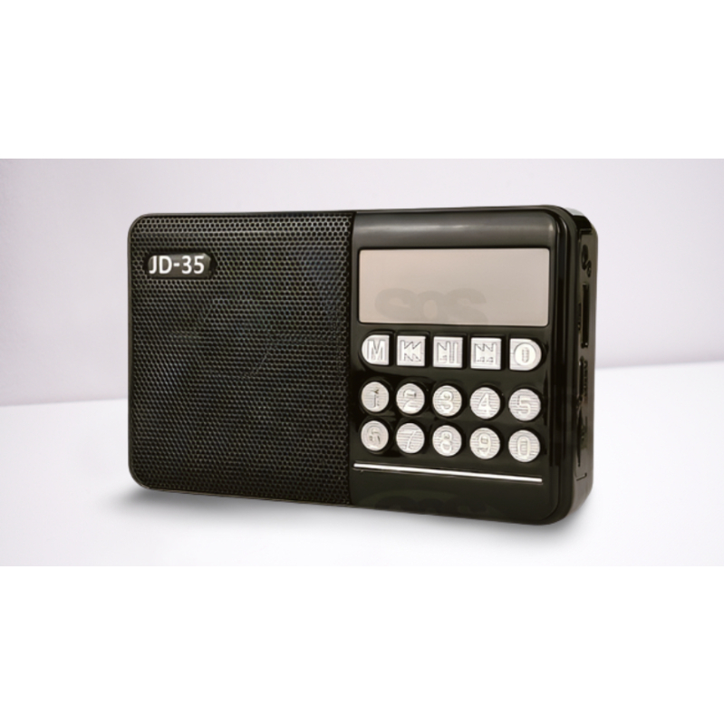 Mini Rádio Fm Portátil Bluetooth com Display digital Entrada Usb SD - JD - 35 - Altomex