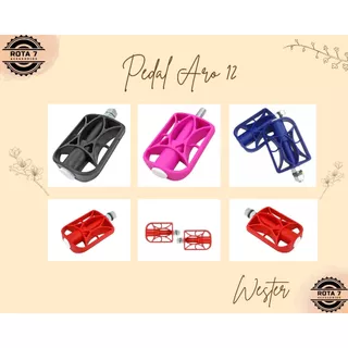 Pedal Nylon Mirim Aro 12 Bicicleta Infantil Bike Triciclo Azul Preto Rosa Vermelho - Wester