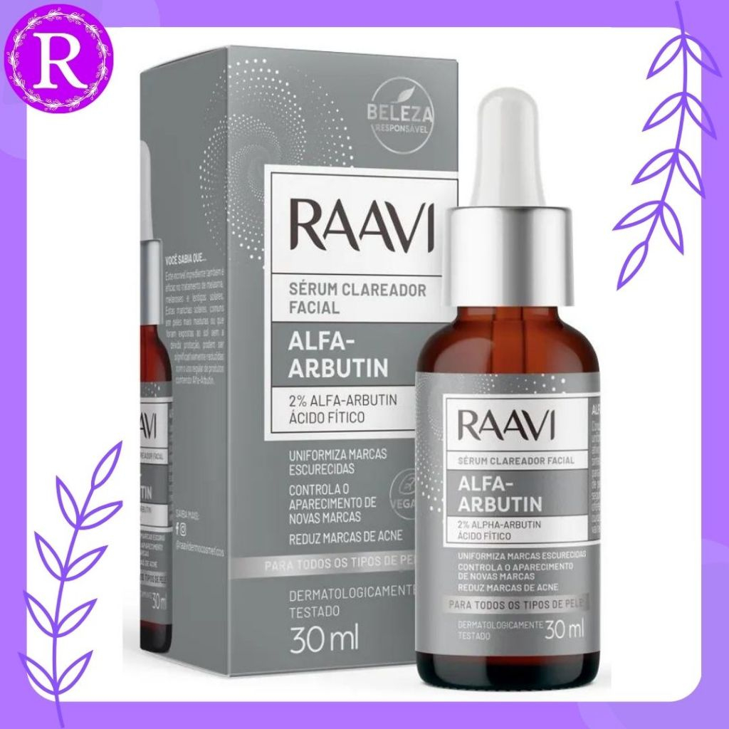 Imagem do produto SÉRUM FACIAL CLAREADOR ALFA-ARBUTIN RAAVI 30ML