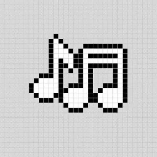Chaveiro / Colar / imã Nota Musical em Pixel Art
