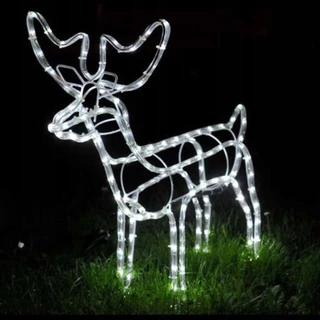 Armação Rena de LED Média Decoração de Natal para Casa Jardim Pisca Pisca 110v 220v