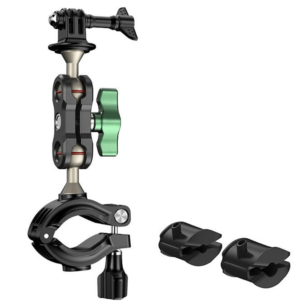 Suporte 360° de alumínio Para Tubo Cano Guidao Bike Moto Gopro