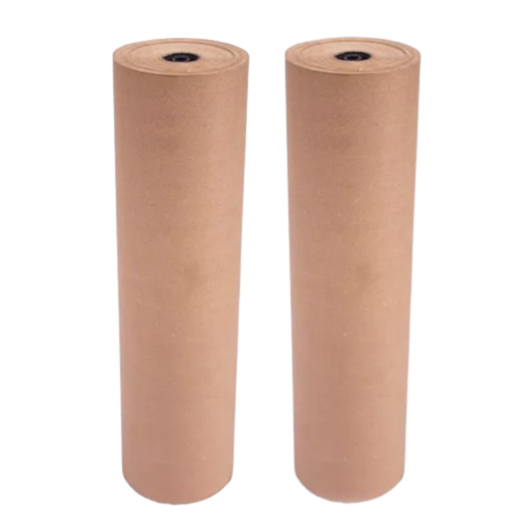 Rolo de Papel Kraft Bobina 130 Metros Kit c/ 2 - Monolúcido Original ...
