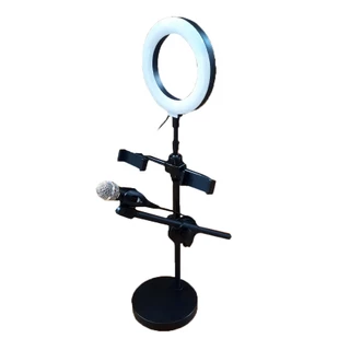 Tripe Ring Light Com Suporte Para Microfone Para Gravação Selfie Redes Sociais Live Instagram TikTok Facebook Youtube Usb