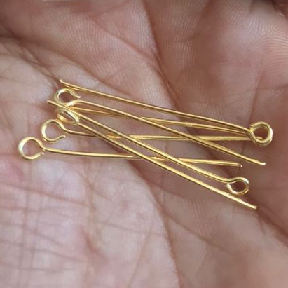 Alfinete pino de cabeça e Contra Pino Para Terços e Bijuterias