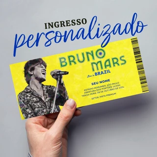 Item colecionável personalizado - Bruno Mars live in Brazil