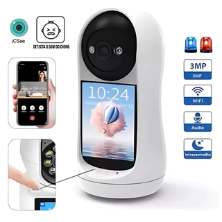 camera babá com display para video chamadas sem chip detecta choro