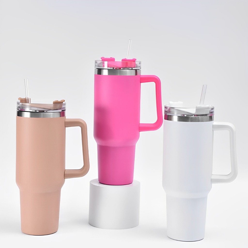 Copo Térmico Com Tampa e Canudo 1200ML