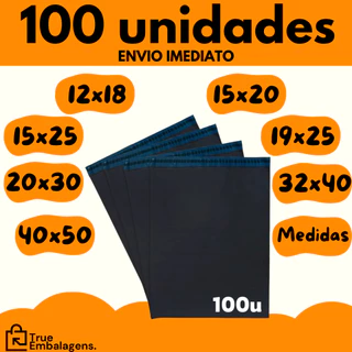 Kit C/ 100 Envelope Segurança Embalagem de Envio 12x18 15x20 15x25 19x25 20x30 26x36