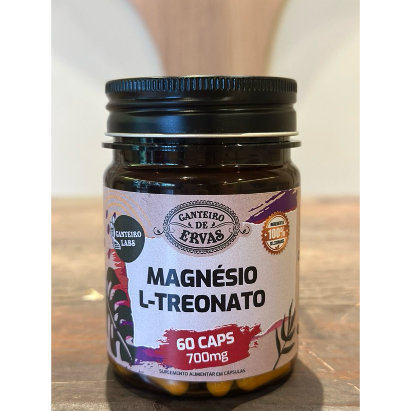 MAGNÉSIO L-TREONATO 700MG 60CAPS CANTEIRO DE ERVAS