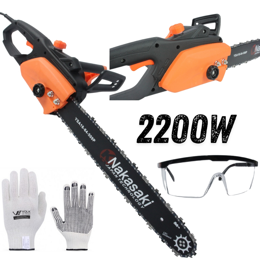 Motosserra elétrica profissional nakasaki 2000w