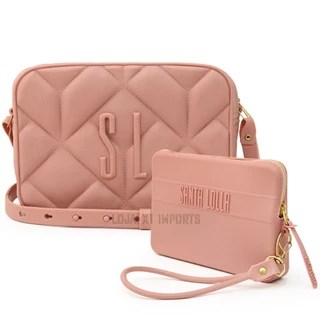 Bolsa e Carteira Feminina Santa Lolla com TNT Personalizado de Ombro
