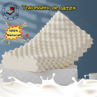 Travesseiro Látex tailândia natural importada para ortopédico coluna cervical com capa protetora