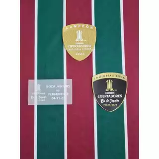 Kit Patch Campeão Libertadores 2023 + Glória Eterna Rio de Janeiro + Matchday Fluminense x Boca