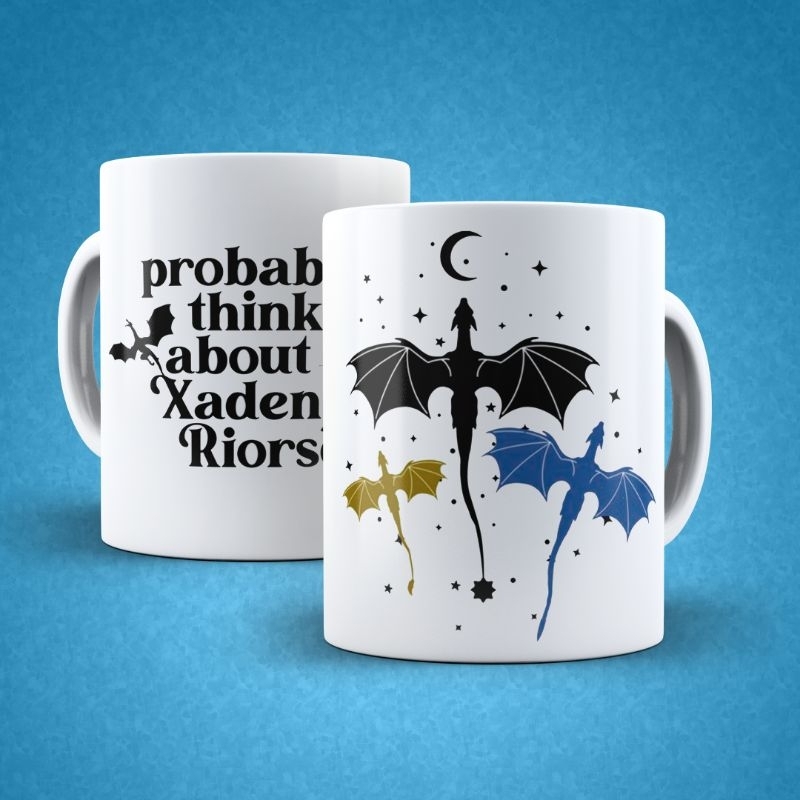 Caneca Livro - Quarta Asa - Fourth Wing - Xaden Riorson (Porcelana)