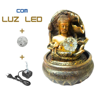 Fonte De Agua Decorativa Buda Cascata Feng Shui
