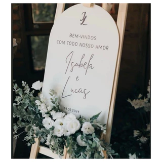 Quadro Decorativo Casamento Bem vindos Personalizado entrada recepção Placas decorativas casamento Placas Casamento Decoração