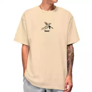 Streetwear Trace Angel Ak-47 Camisa de manga curta com gola redonda e gola reforçada e ombros 100% algodão 30.1 penteado envio rápido em 24 horas