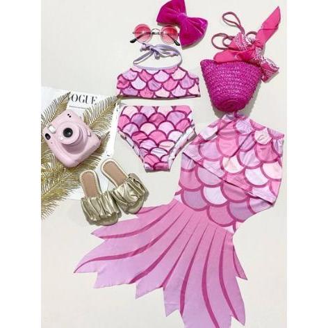 Conjunto Infantil Biquíni + Calda Sereia