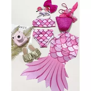 Conjunto Infantil Biquíni + Calda Sereia