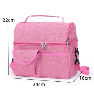 Bolsa Marmita Viagem Térmica Fitness Grande De Dois Andar