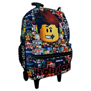 MOCHILA BOLSA ESCOLAR MENINO DE RODINHAS DO ROBLOX GAME/PC