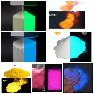 Pó Fosforescente Brilha No Escuro Pigmentos Super Luminosos Brilhantes Glow in the dark Artes