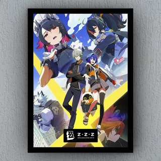 Quadro com Moldura Decorativa e Vidro - Zenless Zone Zero // Game
