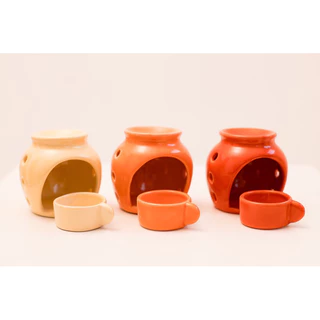 Recho/difusor/rechaud com cachepô para pastilha de cera luminar
