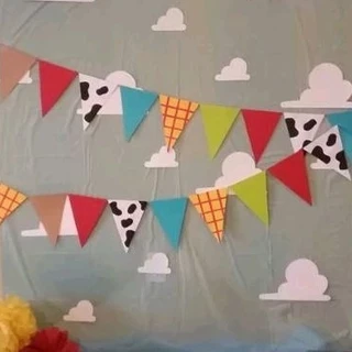 varal bandeirola toy story feltro ( sem costura)