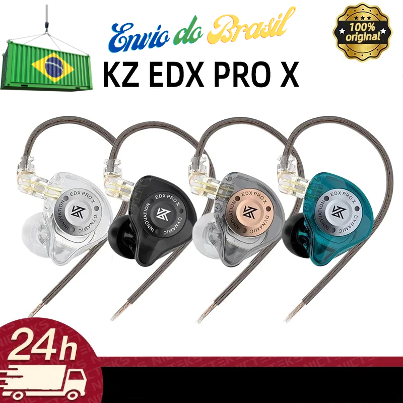 Fone de Ouvido KZ EDX Pro Sem e Com Microfone – Funcional para retorno de palco – Original e Lacrado