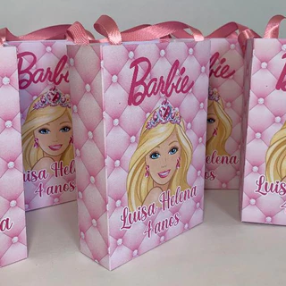 Kit 10/20/30 Sacolinha Personalizada Festa Barbie