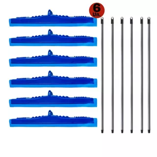 kit 6 rodos 60cm puxa e seca com 6 cabos gigante 1,50