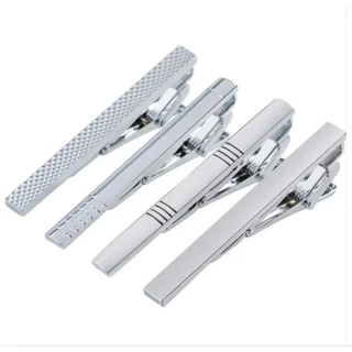 Kit C/ 3unid Prendedor de Gravata Inoxidável Prata de Alta Qualidade 6cm