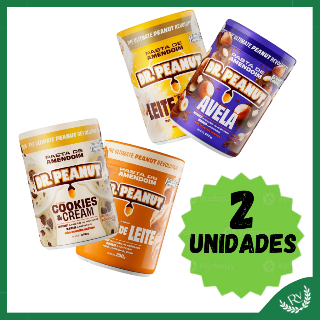 2x UNIDADES Pasta de Amendoim MINI (250g) com Whey Protein - Dr Peanut