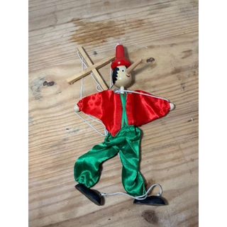 Boneco Marionete Fantoche de Madeira Pinóquio Usado