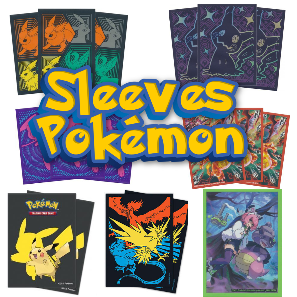 Diversos Sleeves Pokémon Original - 65 Unidades com Estampas Diversas | Protetor de Cartas