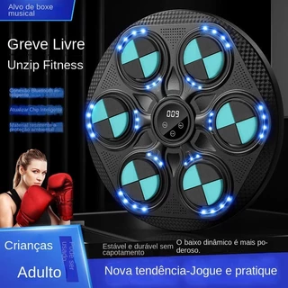 Bluetooth Máquina De Boxe Musical Acende No Ritmo Da Música Com Cabo ComLuva Recarregável